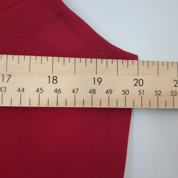 Suzy Shier Tank Top Women's XL Peplum Red Office Siren Wedding Summer Like New - Picture 7 of 8